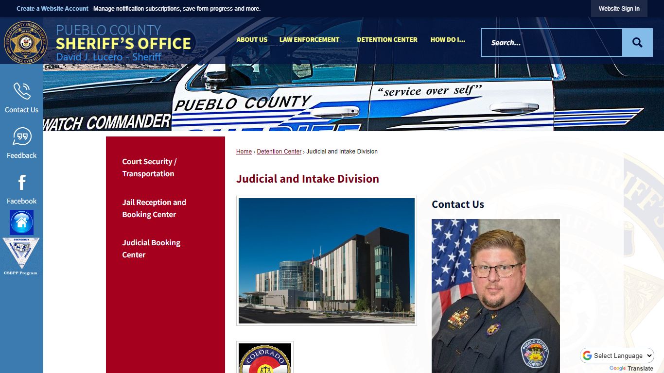 Judicial and Intake Division | Pueblo County Sheriff, CO